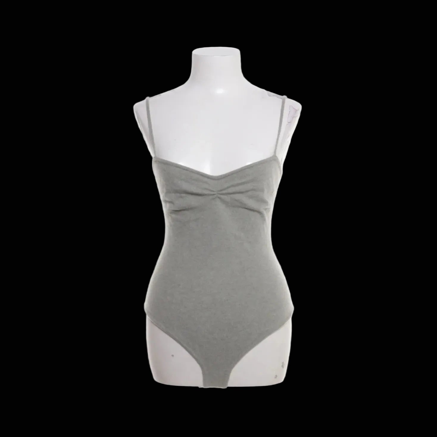 Zara pure cashmere grey bodysuit front view on mannequin