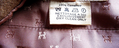 Hermès vintage camelhair midi skirt care label 100% Camelhair — Laura Messerschmitt Berlin