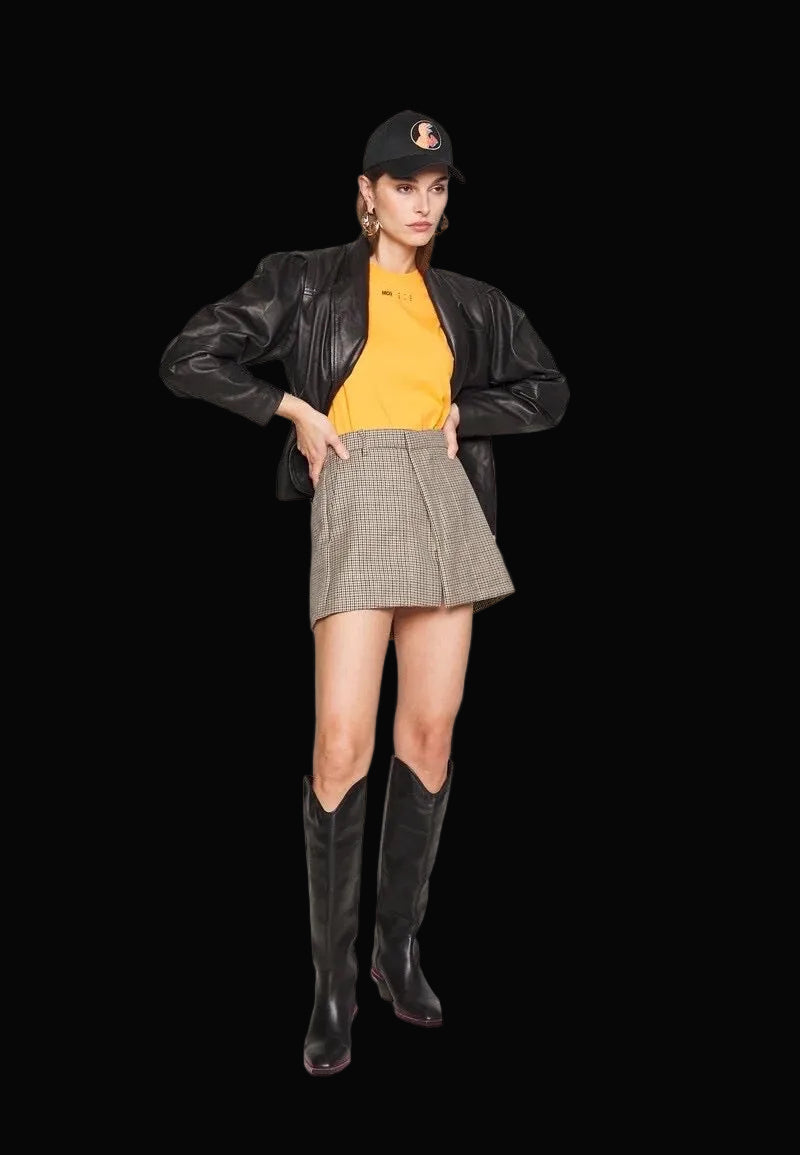 N°21 wool check mini skirt — rent from Laura Messerschmitt, Berlin stylist