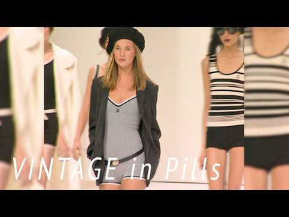 Chanel Boutique Double-Breasted Knit Blazer – Black &amp; White – Vintage – FR 36